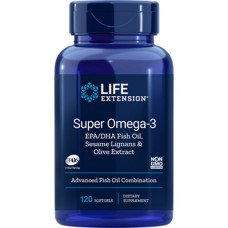 Life Extension Super Omega-3 EPA/DHA with Sesame Lignans & Olive Extract, 120 softgels